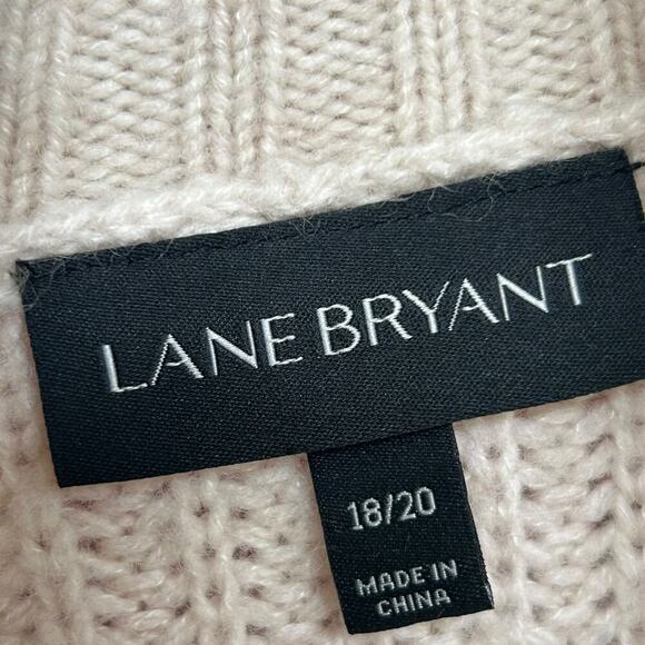 Lane Bryant Women's Stunning Holiday Bejeweled Cream Sweater Size 18/20 - Picture 5 of 8